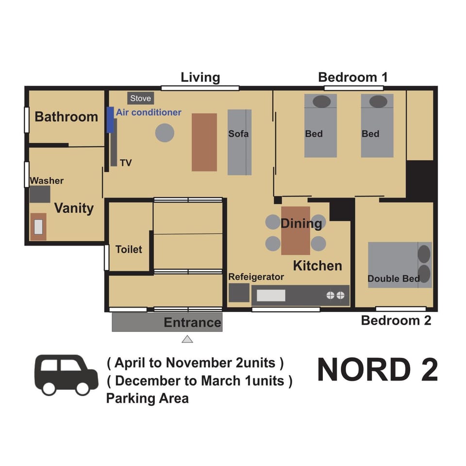 NORD 2 自然豊かな家 - Manji Village - 54m2 Country House in Hokkaido Prefecture
