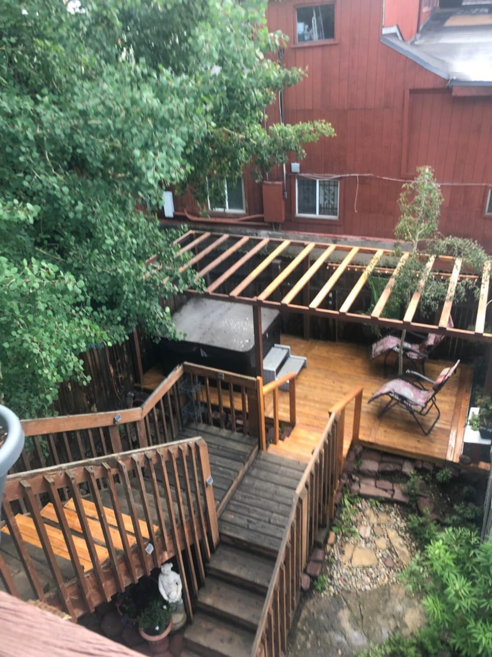 Property building, Bird's eye view, Garden, Hot Tub, Balcony/Terrace, City view, Garden view, Landmark view, Mountain view