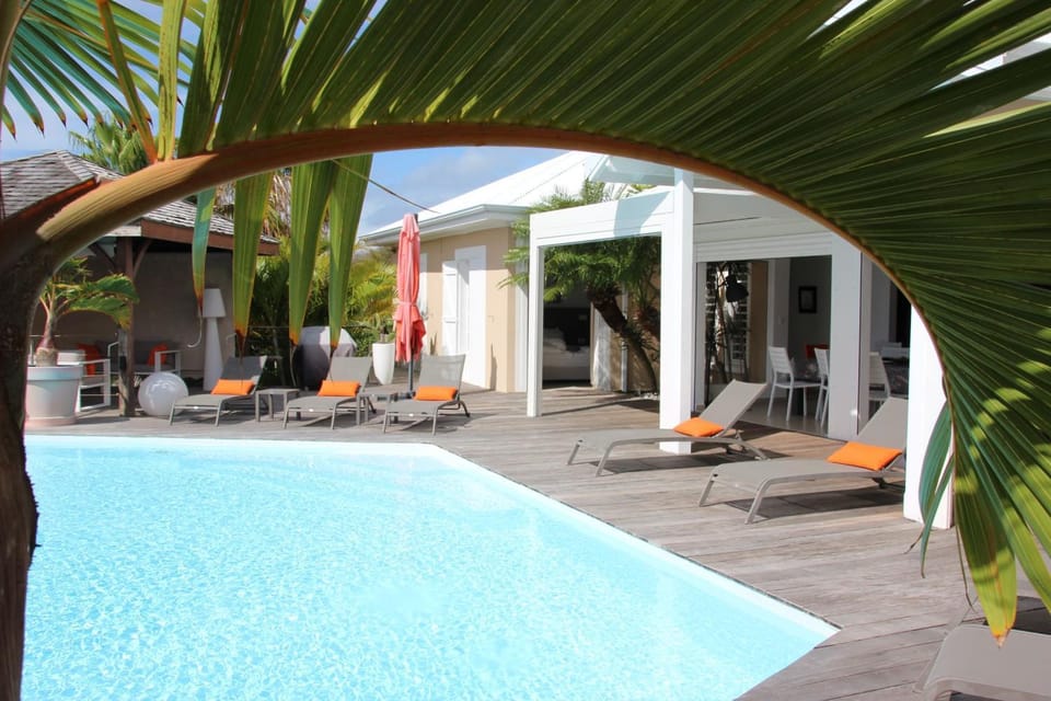Patio, Swimming pool, sunbed
