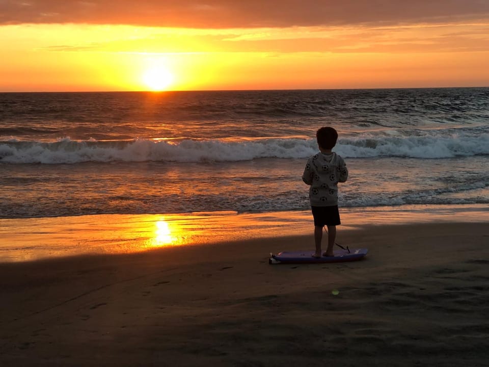 Off site, Beach, Sunset, children