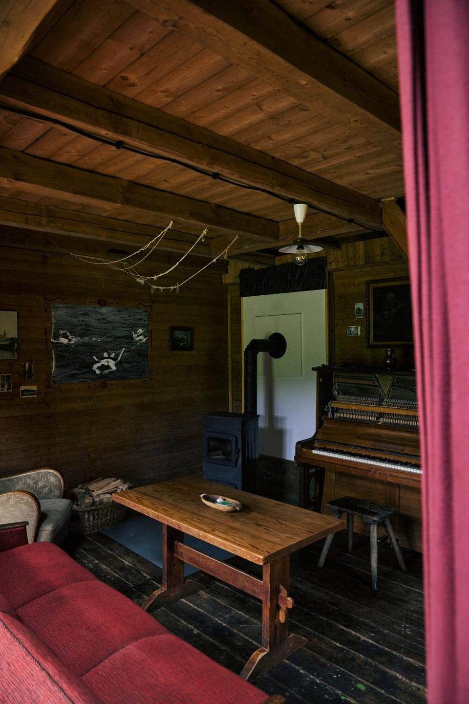 Living room, fireplace
