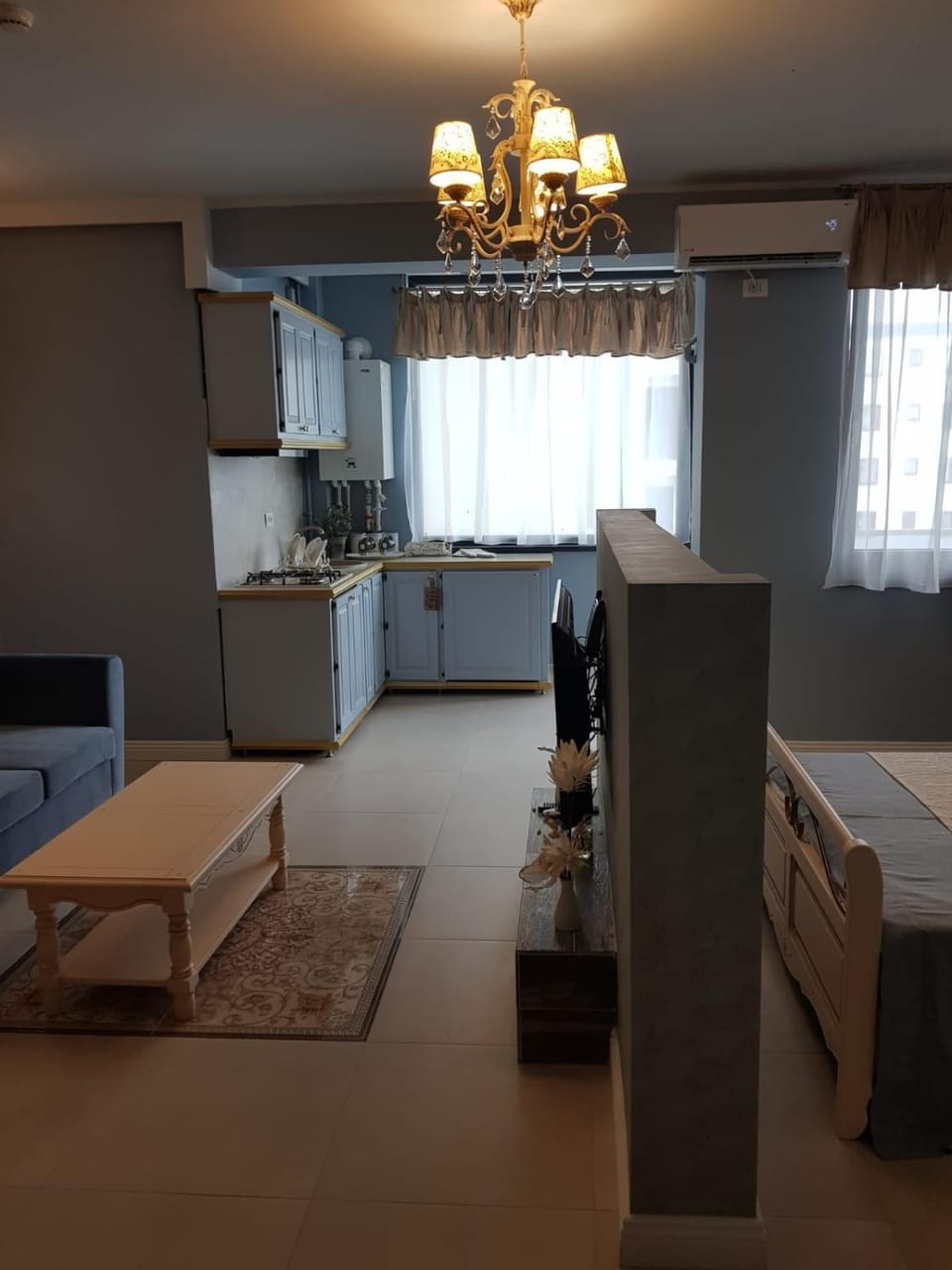 Kitchen or kitchenette, Living room, Dining area