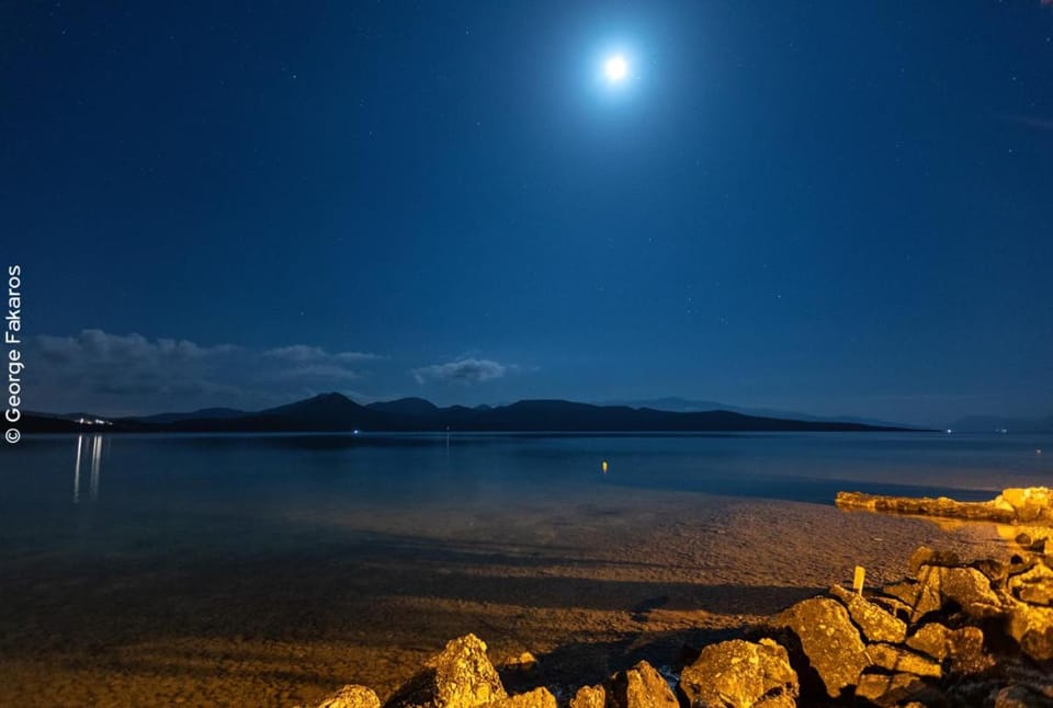 Night, Beach, Sea view
