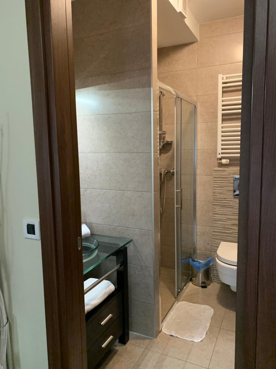 Shower, Toilet, Bathroom, towels
