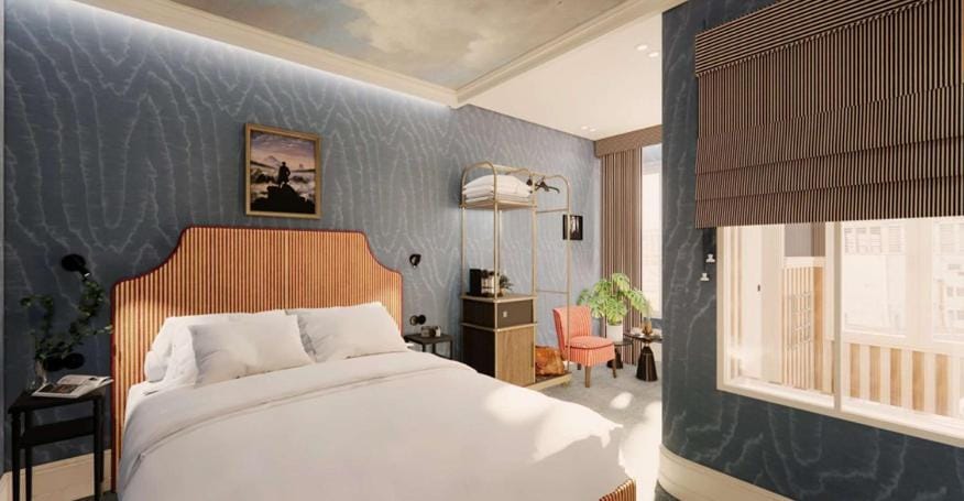 Bed, Photo of the whole room, Bedroom, hair dresser