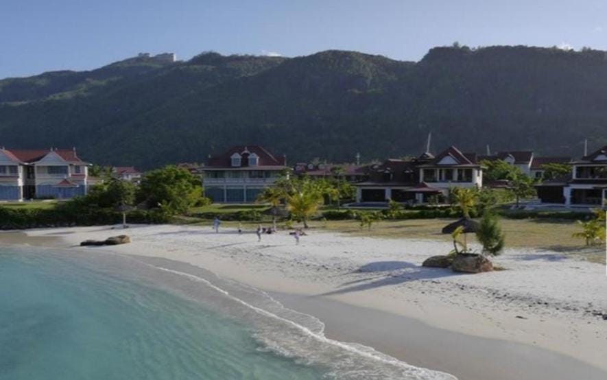 Natural landscape, Beach, Mountain view