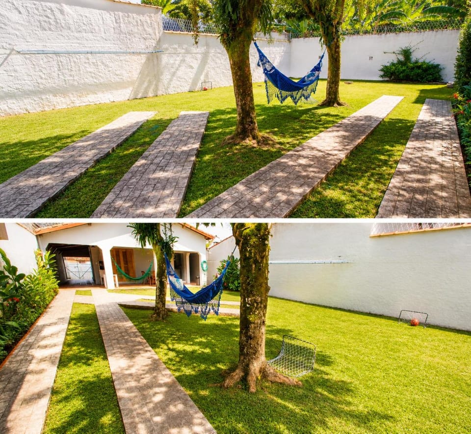 Casa Temporada Ubatuba perto da praia, check-in e out flexíveis com 5 vagas na garagem, wifi, churrasqueira House in Ubatuba