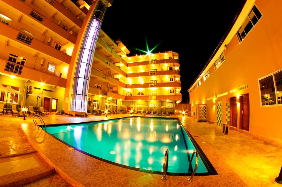 Night, Swimming pool