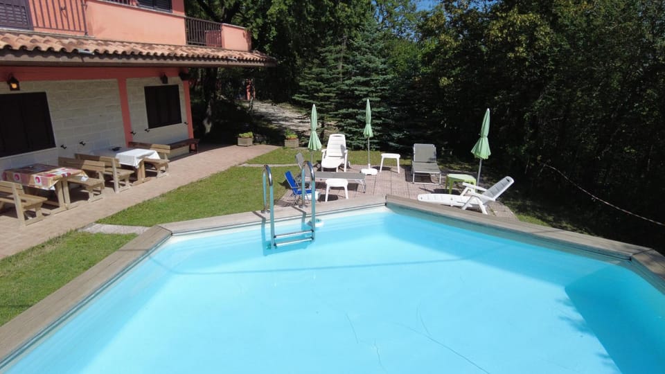 Property building, Patio, Natural landscape, Garden, Garden view, Pool view, Swimming pool, sunbed