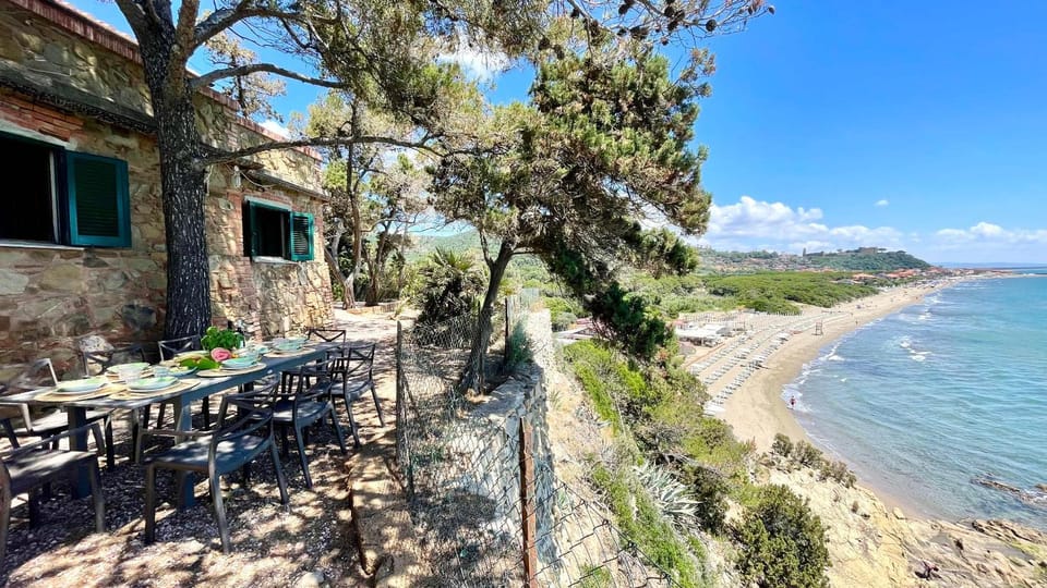 Dining area, Beach, Sea view