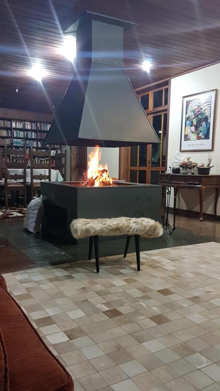 Living room, fireplace