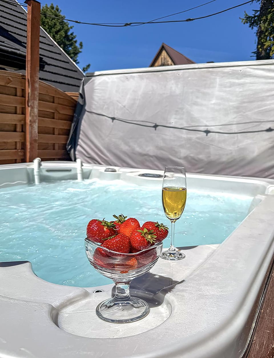 Patio, Spring, Day, Natural landscape, Winter, Summer, Garden, Hot Tub, Garden view, Pool view, Swimming pool, Drinks, Drinks, Alcoholic drinks, Alcoholic drinks, Bath, sunbed