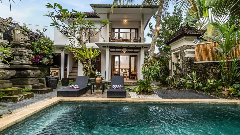 Property building, Natural landscape, Garden view, Pool view, Swimming pool