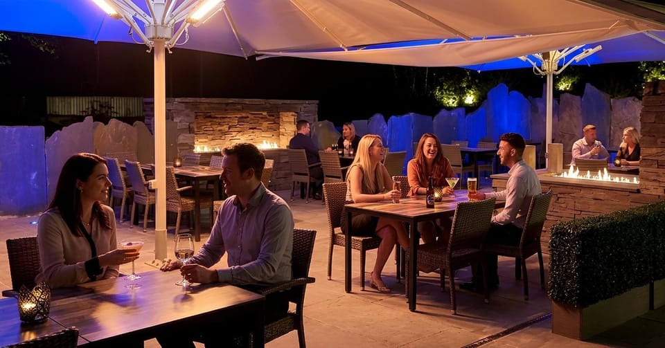 Night, Balcony/Terrace, Lounge or bar