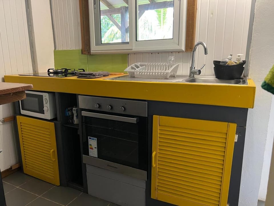 Kitchen or kitchenette, oven, stove