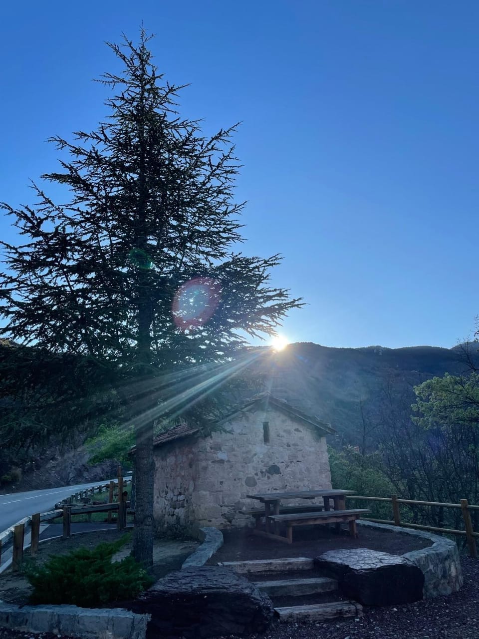 Nearby landmark, Spring, Natural landscape, Sunrise