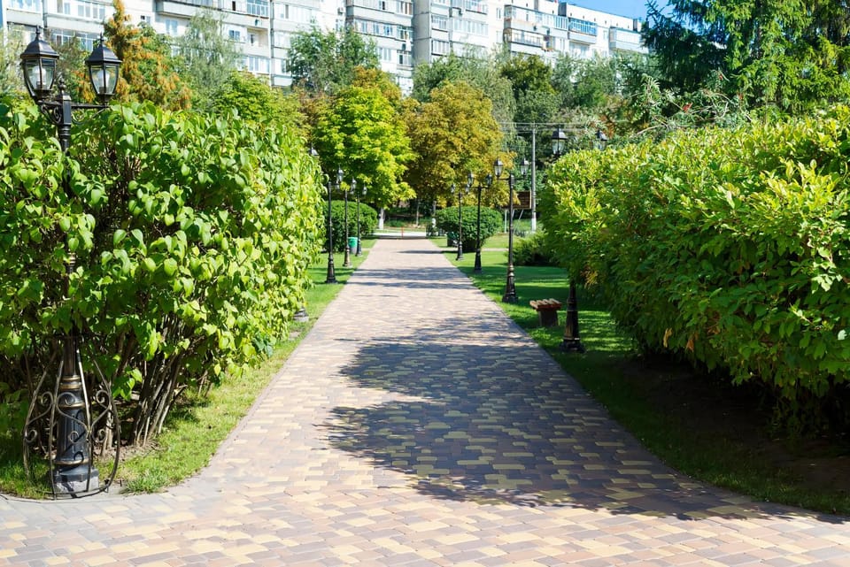 Property building, Garden, Inner courtyard view