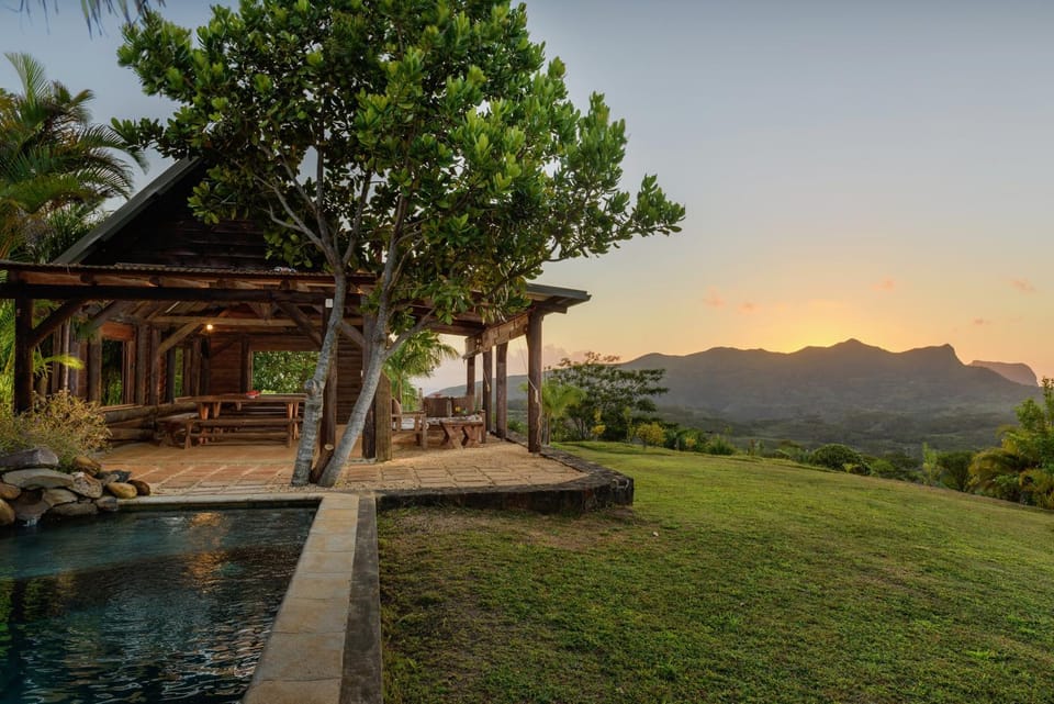 Mountain view, Pool view, Swimming pool, Sunset
