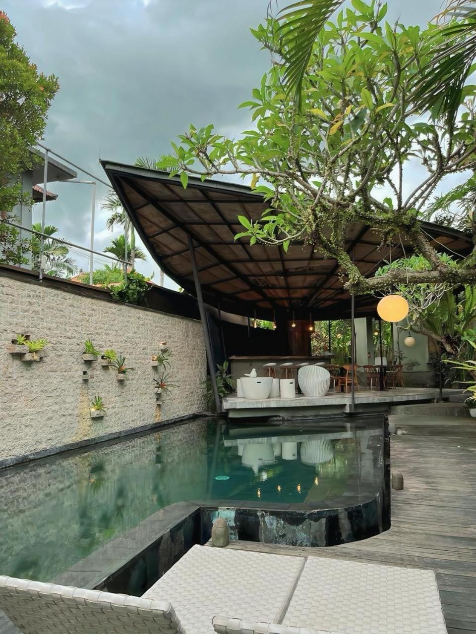 Patio, Day, Natural landscape, Garden, Garden view, Pool view, Swimming pool