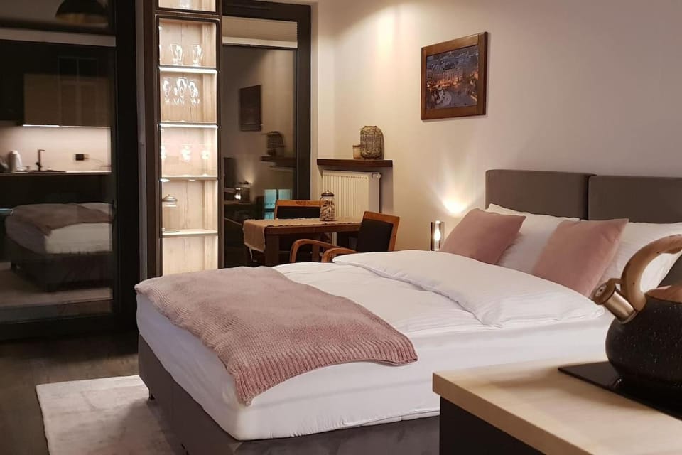 Bed, Living room, Photo of the whole room, Seating area, Bedroom