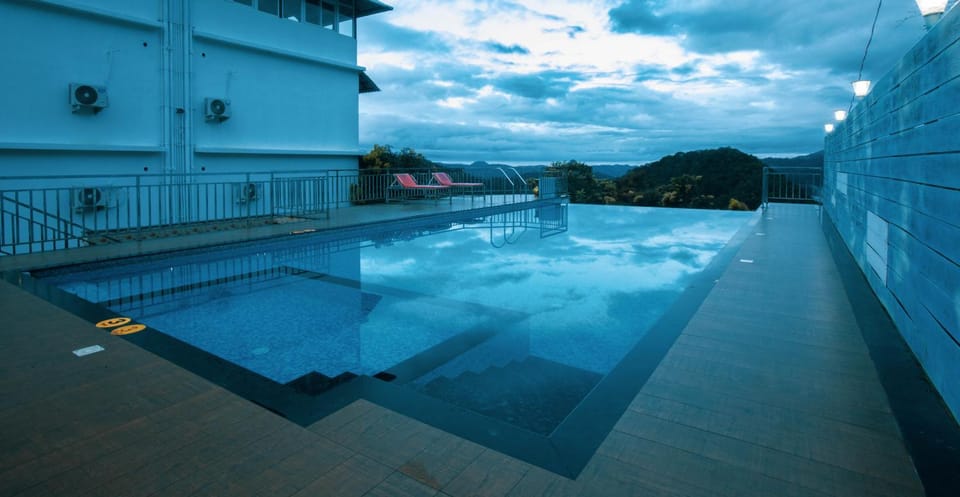 Swimming pool, Swimming pool, Sunset
