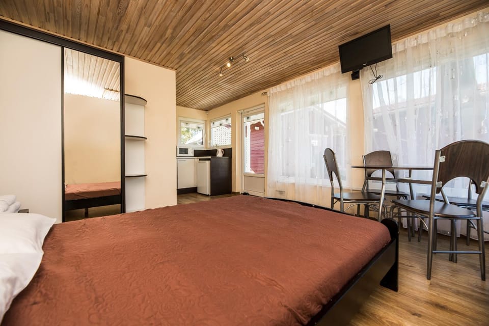 Bed, TV and multimedia, Kitchen or kitchenette, Living room, Dining area, Bedroom
