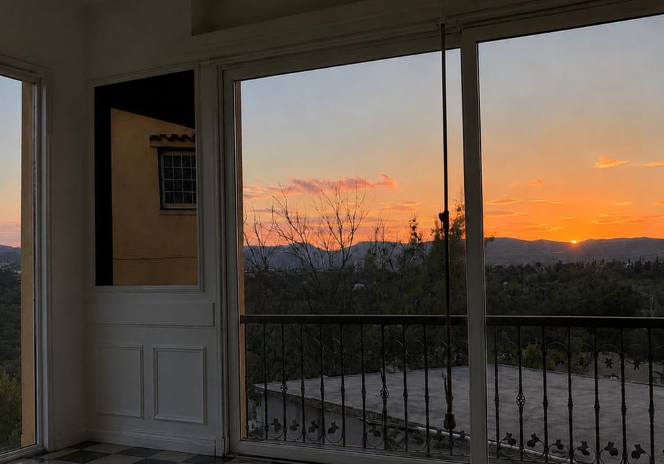 Natural landscape, View (from property/room), Mountain view, Sunset