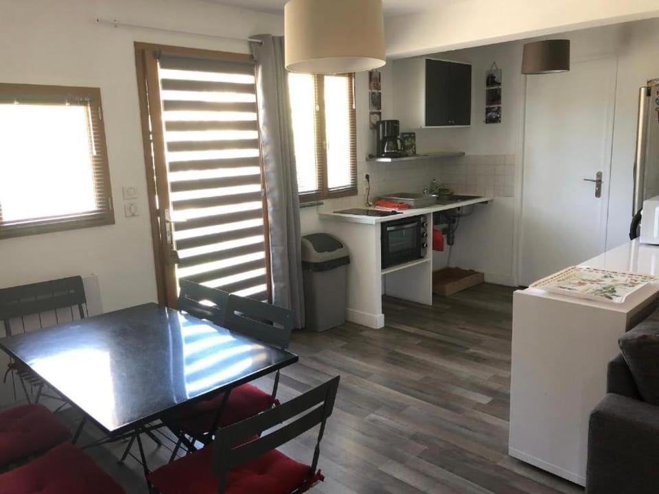 Kitchen or kitchenette, Dining area, minibar, pet friendly, stove