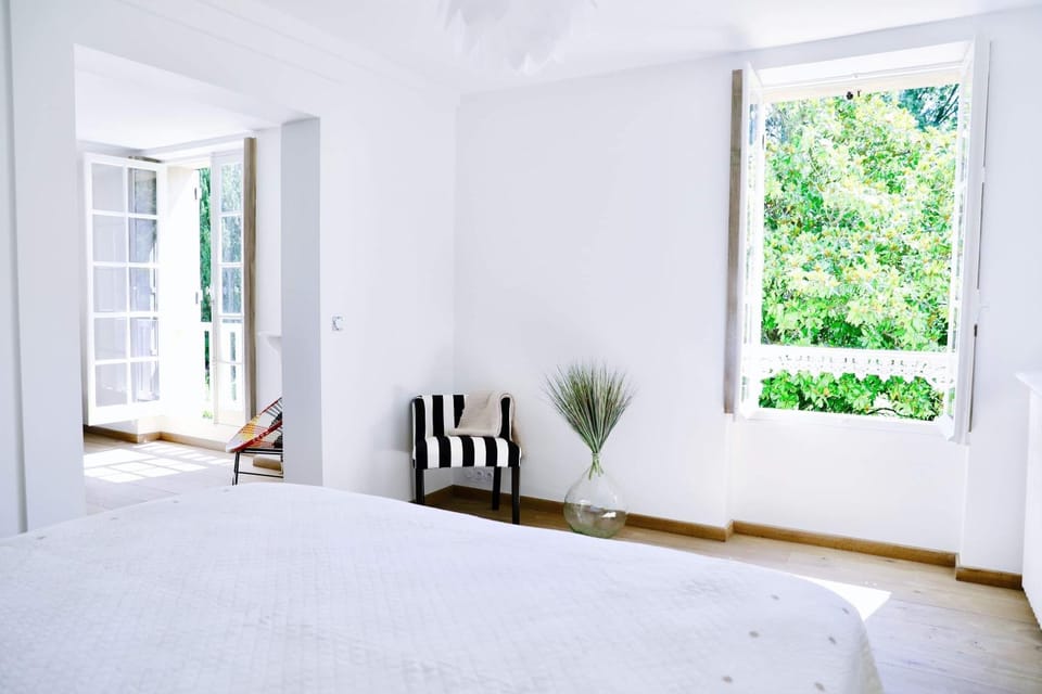 Bed, Photo of the whole room, Bedroom, Garden view