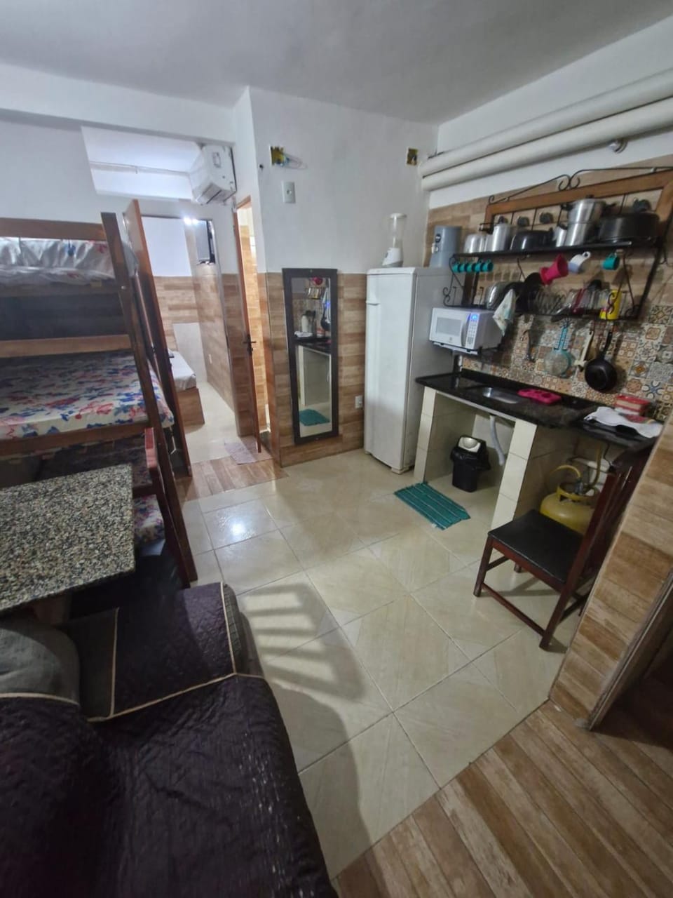 Bed, Kitchen or kitchenette, bunk bed, minibar