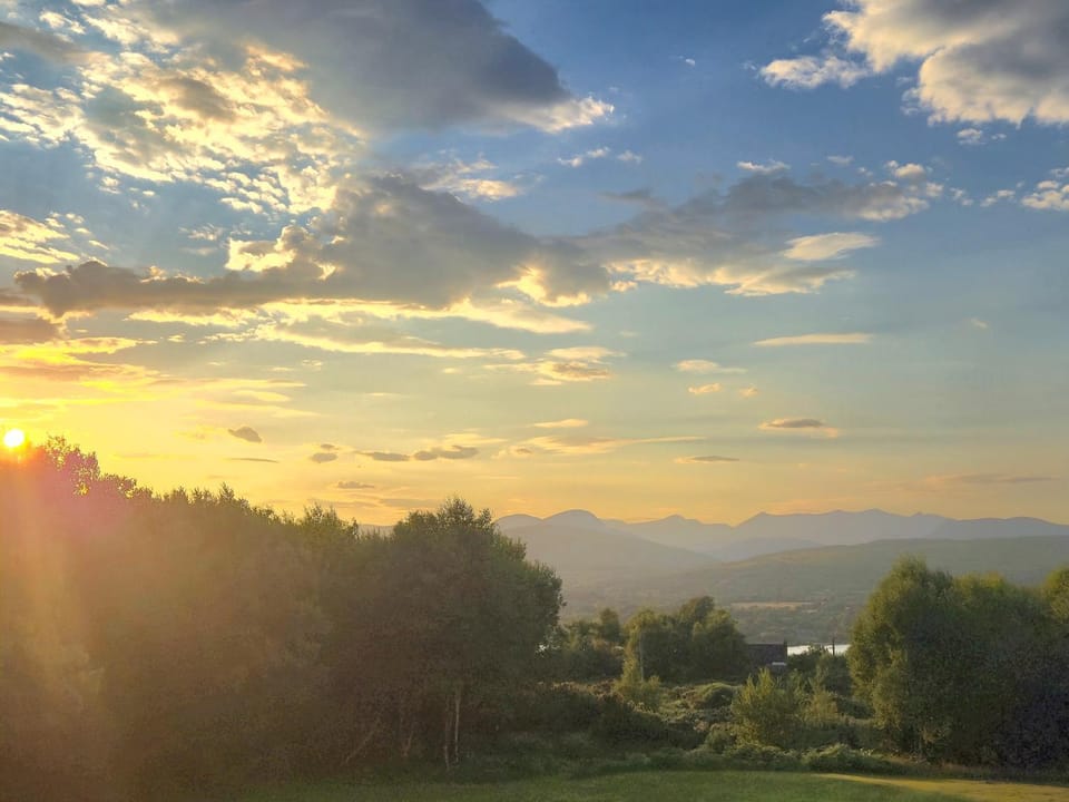 Mountain view, Sunset