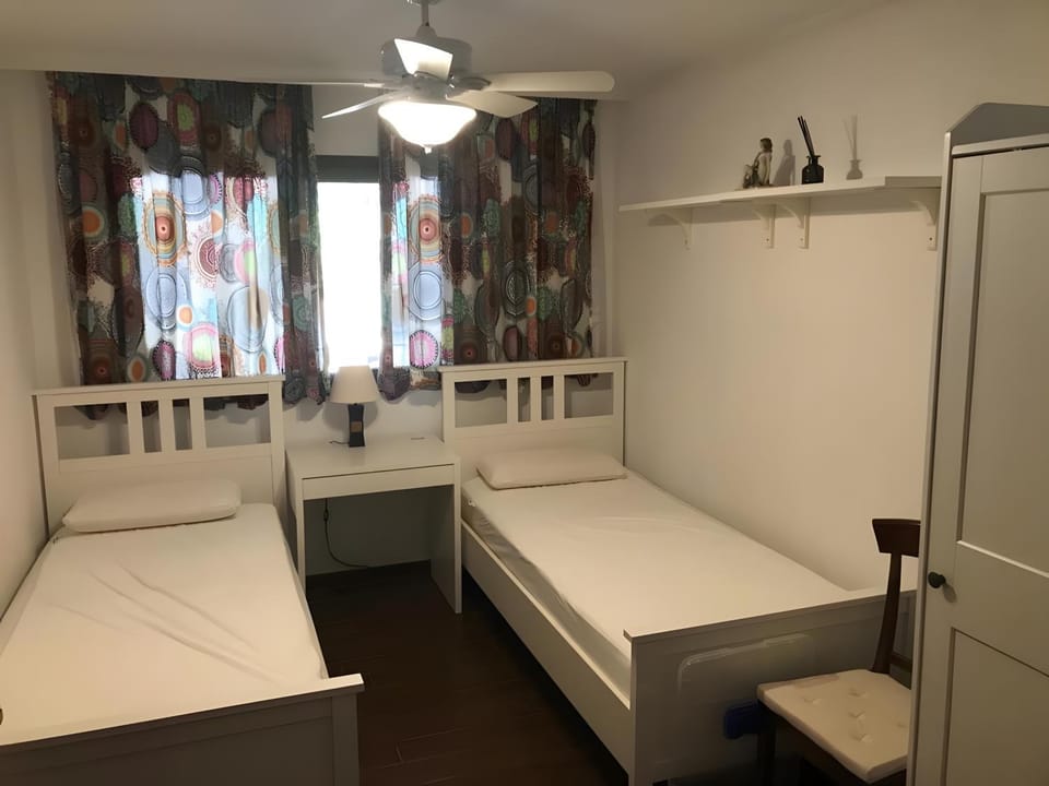 Property building, Living room, Bedroom