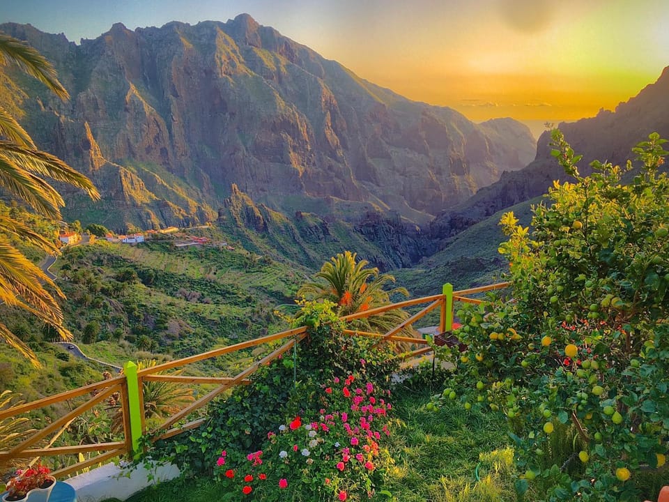 Natural landscape, Mountain view, Sunset