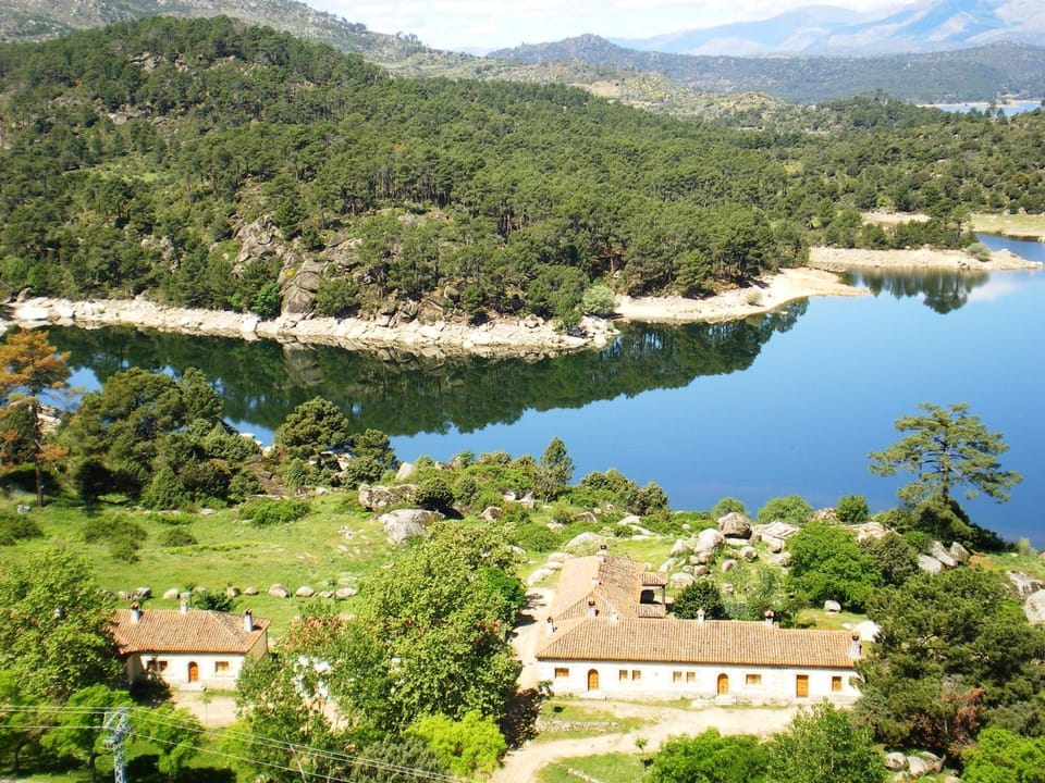 Property building, Natural landscape, Bird's eye view, River view