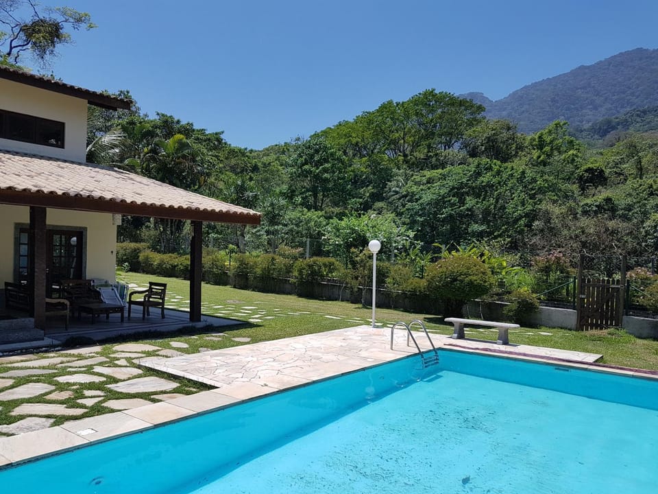 Natural landscape, Garden, Swimming pool