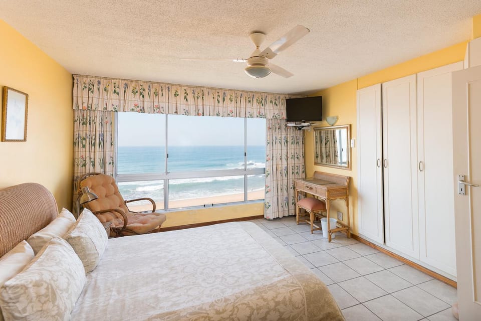 Bed, Beach, Bedroom, Sea view, fireplace
