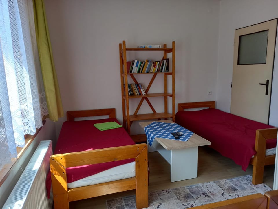 Bed, Library, Living room, Photo of the whole room, Seating area, Bedroom
