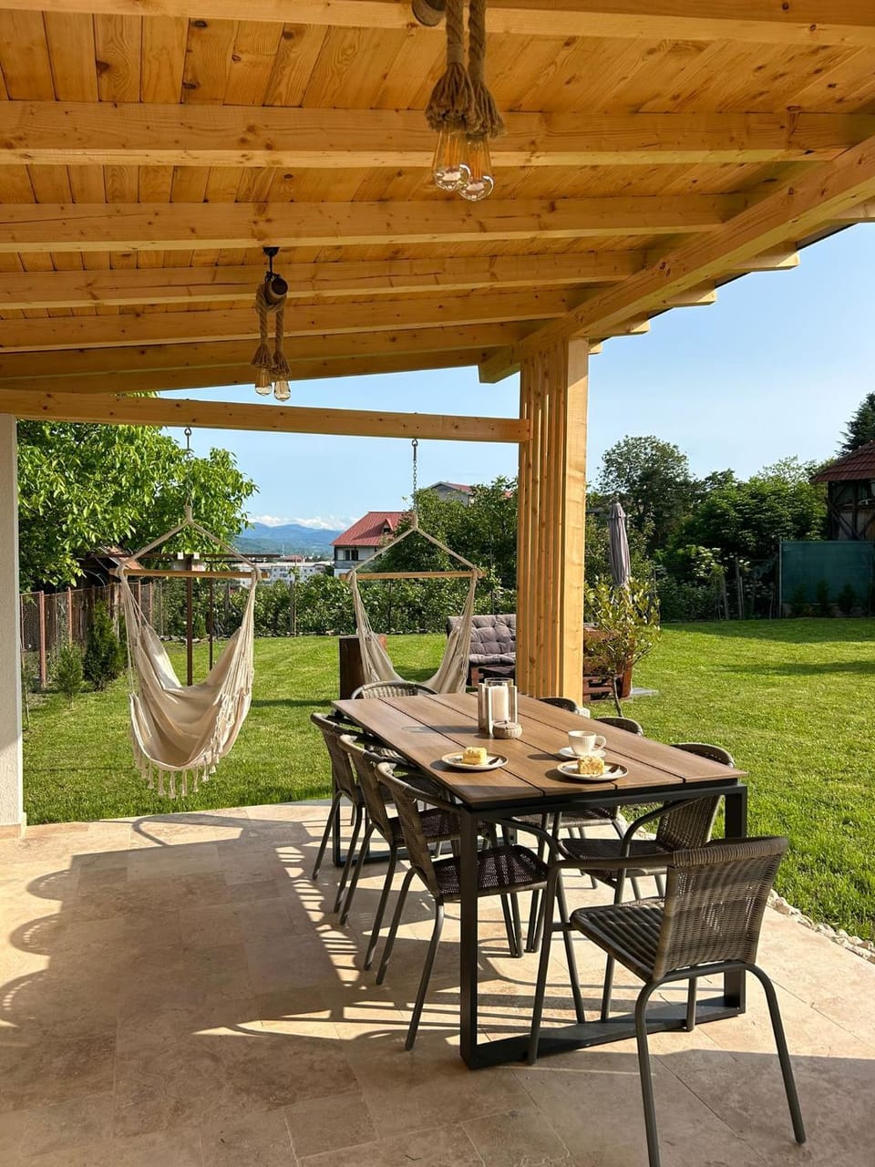 Patio, Dining area, Garden view