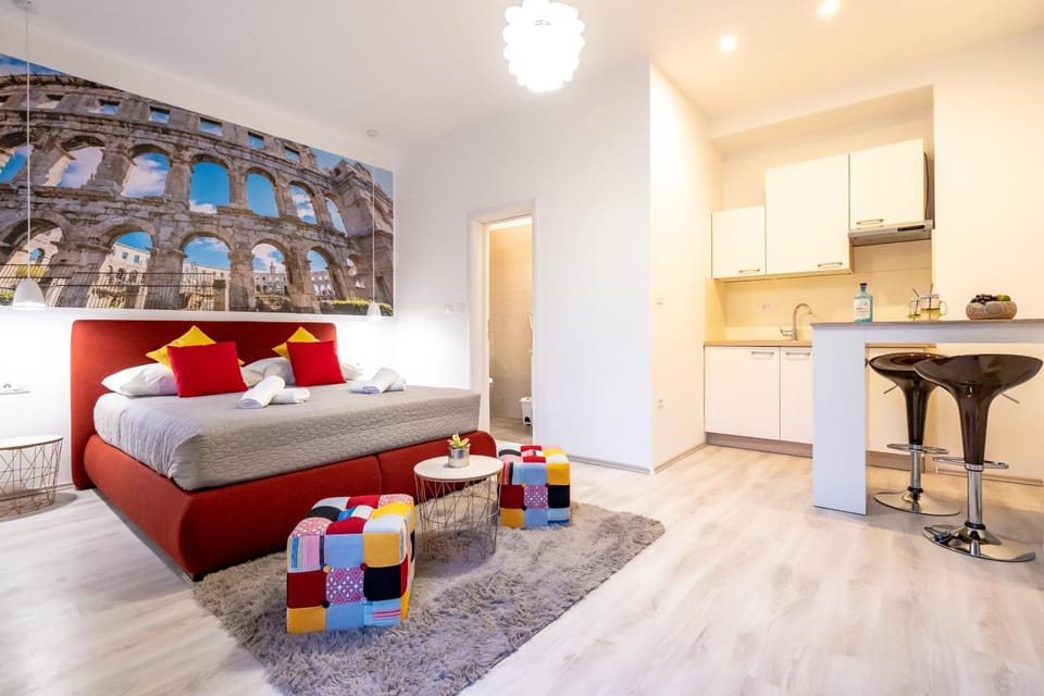 Bed, Coffee/tea facilities, Kitchen or kitchenette, Bedroom