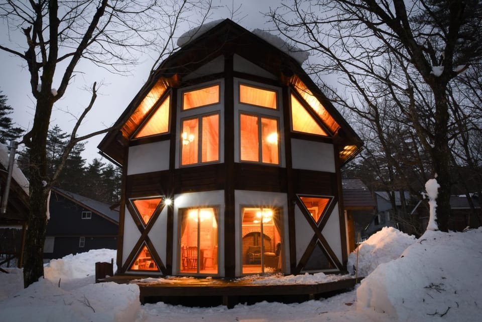 Property building, Winter, Sunset