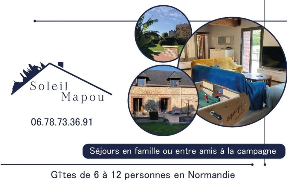 Nouveauté 2026 piscine chauffée - Le gîte de SoleilMapou pour 12 personnes en Normandie près de Fécamp et d'Etretat, idéal grandes tribus, vous pouvez me contacter sur Les gîtes de SoleilMapou House in Normandy