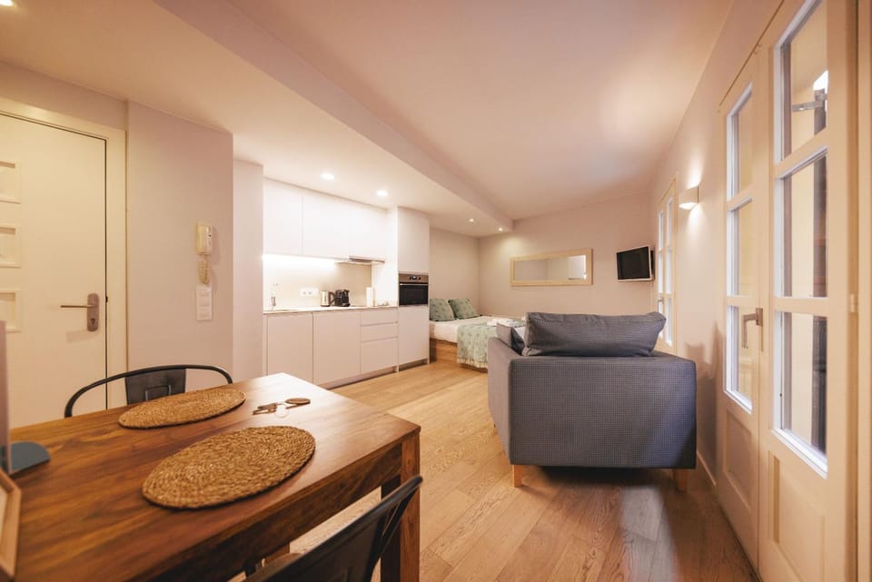 Kitchen or kitchenette, Living room, Dining area