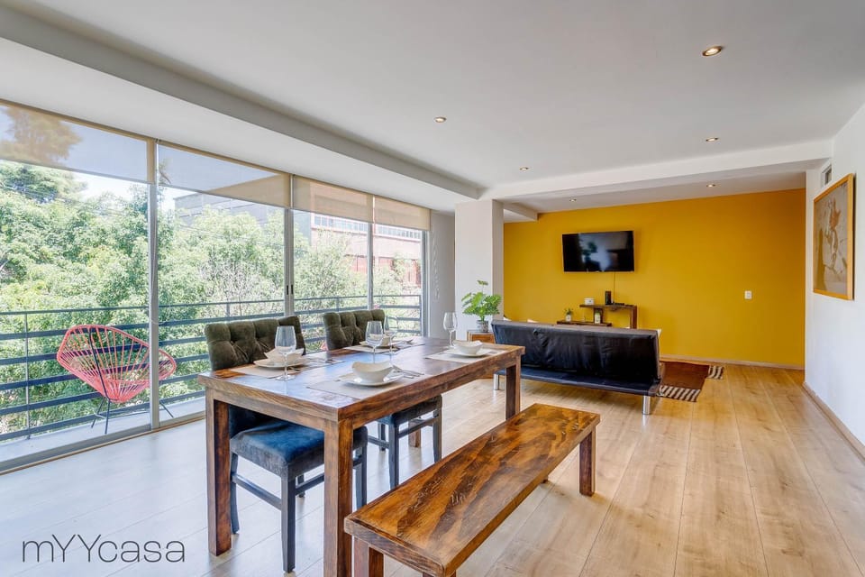 Balcony/Terrace, Living room, Photo of the whole room, Dining area