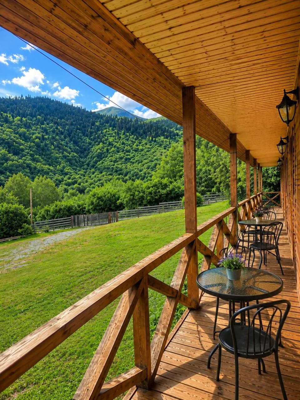 Patio, Spring, Day, Natural landscape, Bird's eye view, View (from property/room), View (from property/room), Balcony/Terrace, Mountain view, Mountain view, River view