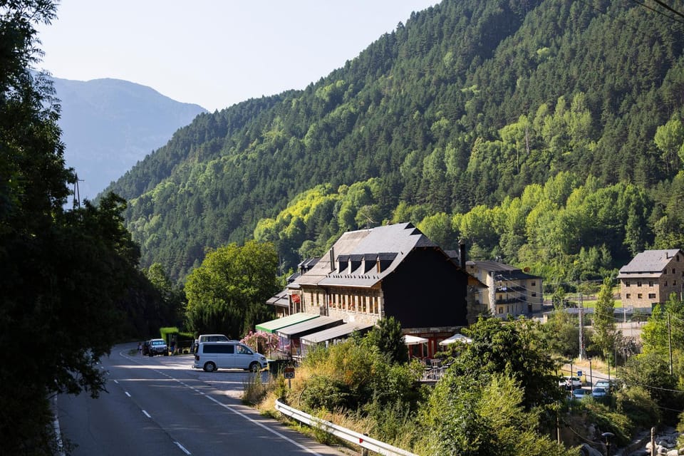 Natural landscape, Mountain view, Sunset, Parking