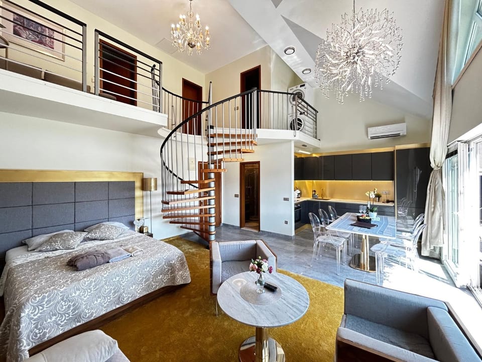 Living room, kitchen