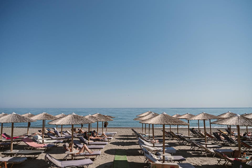 Beach, Sea view, sunbed