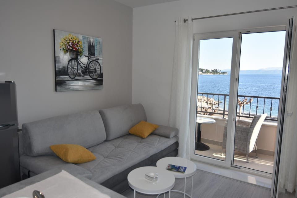Living room, Seating area, Sea view
