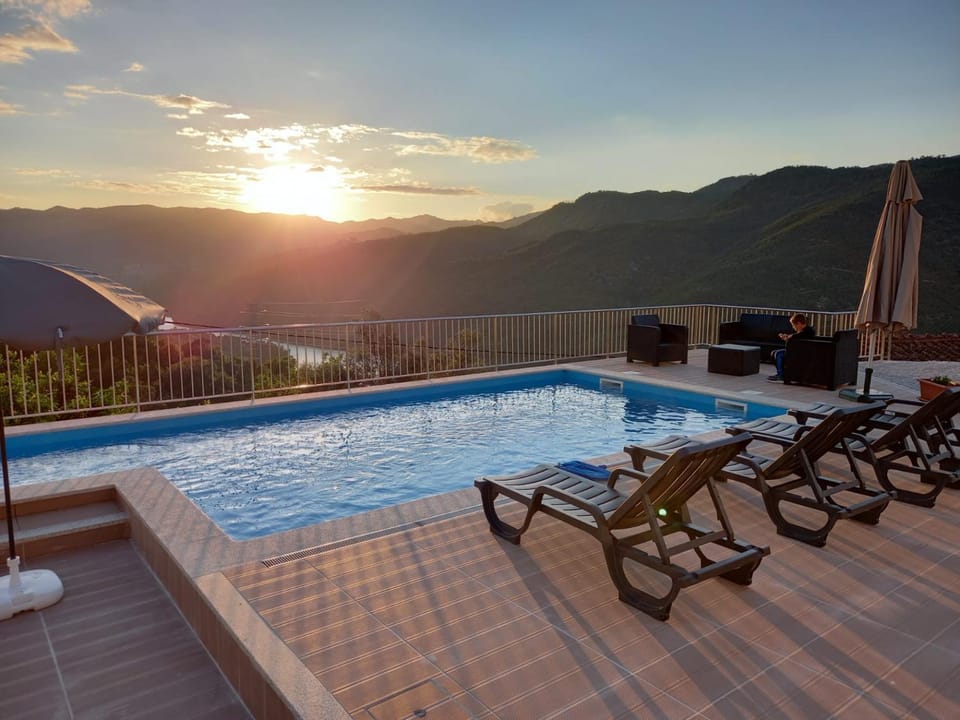 Swimming pool, Sunset
