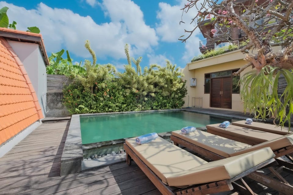 Property building, Patio, Natural landscape, Garden, Garden view, Pool view, Swimming pool, sunbed